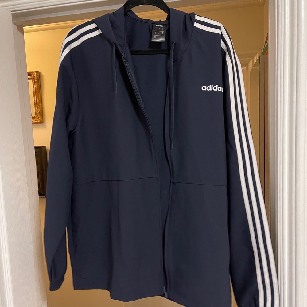 Authentic Adidas navy windbreaker